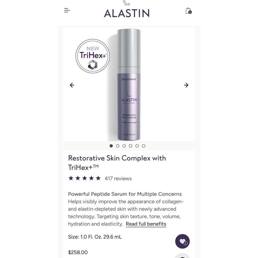 Alastin ReFORM & RePAIR Complex 5oz TriHex Technology Brand New in Box
